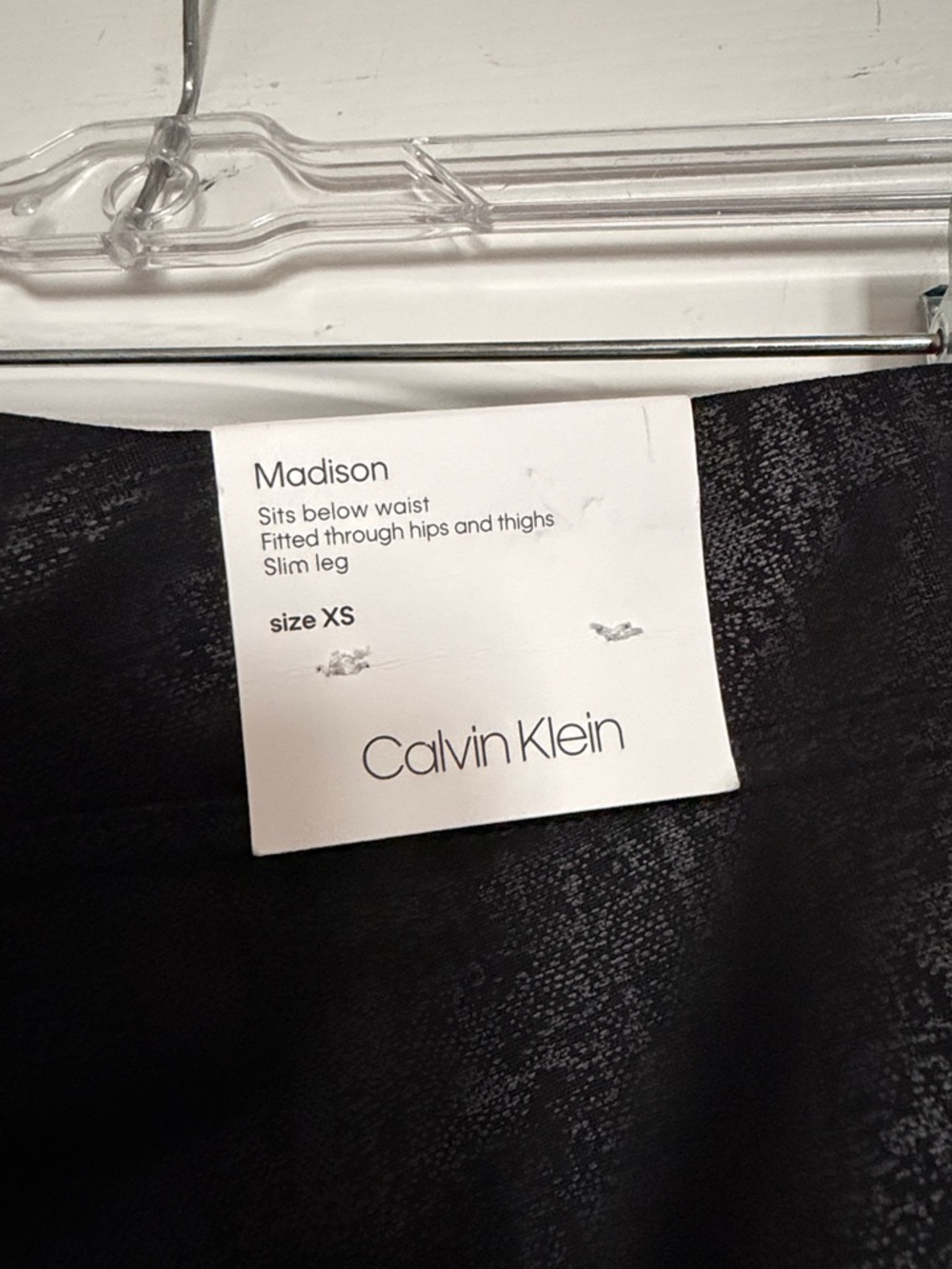 New Women’s Calvin Klein Black Textured Dress Pants Sz Xs. - Picture 6 of 7